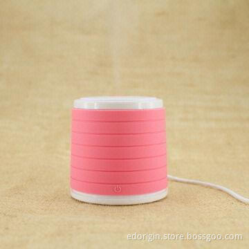Mini Ultrasonic Wave Humidifier with LED Light, Eco-silicone Surface
